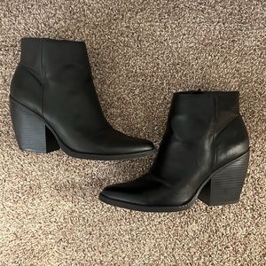 Madden Girl Heeled Faux Leather Booties